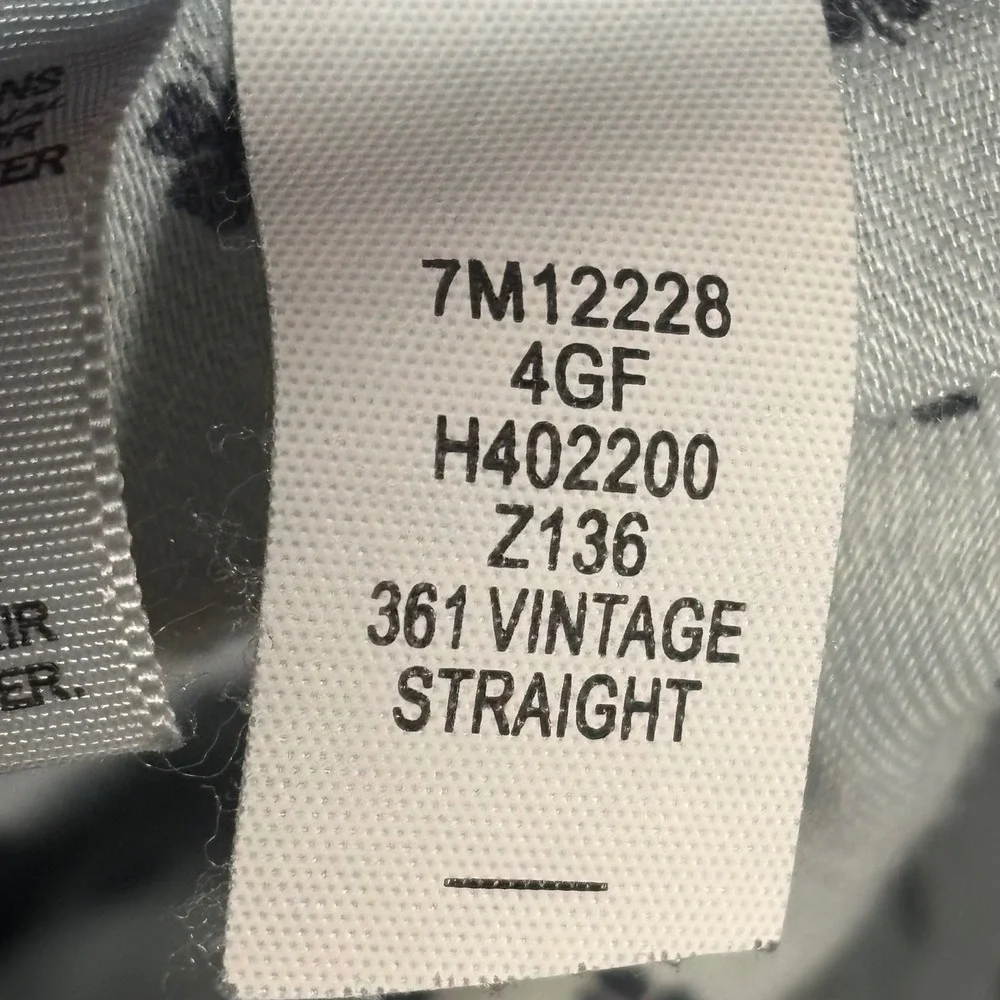Lucky Brand 361 Vintage Straight Mens 42x30 Blue Denim Jeans 7M12228 Wide Leg